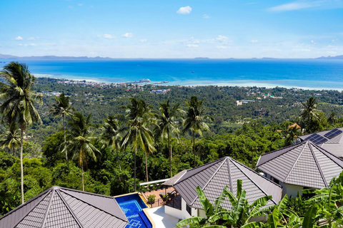 Hillside view over Nathon and the Gulf of Thailand from Paradise Village