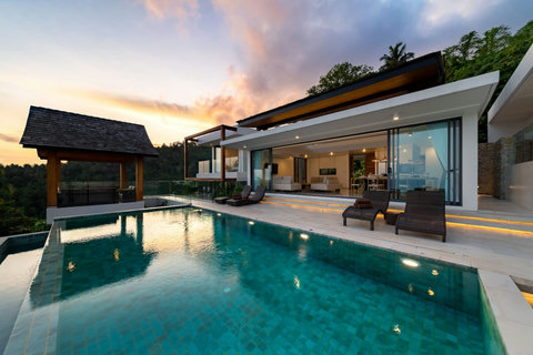 Villa Ariya Koh Samui daytime exterior - Modern pool villa with infinity pool and sweeping ocean views