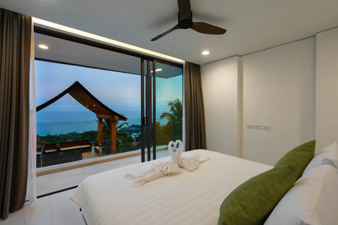 Ocean view bedroom at Villa Ariya Koh Samui - Wake up to sea views in this luxurious 3BR pool villa