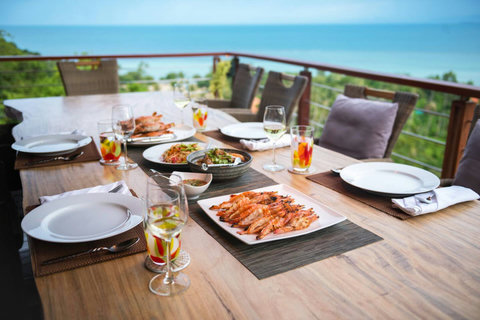 Alfresco Thai dining experience with authentic dishes served by your private in-villa cook at Soluna Koh Samui