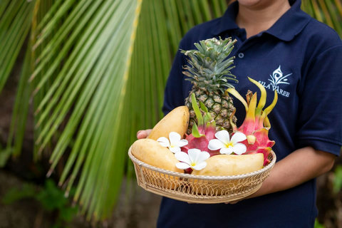 Warm Thai hospitality with fresh tropical fruit platter - dedicated villa staff at Soluna Koh Samui retreat