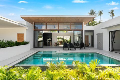 Villa Exterior - Modern Architecture with Private Pool & Tropical Gardens