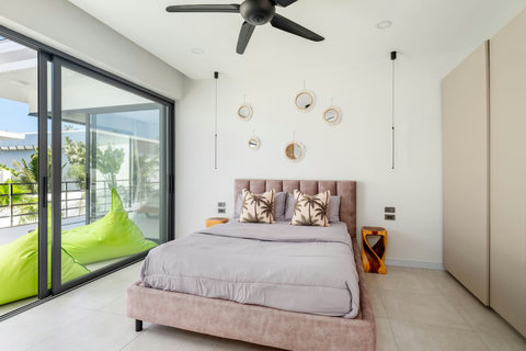 Light-filled guest bedroom with its own garden access — a peaceful retreat for anyone in your group