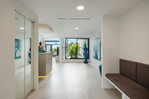 Open living area with panoramic sea views at Villa J3, Replay Residence Bangrak Koh Samui