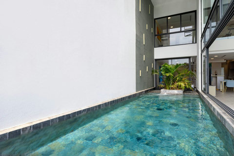 Modern villa architecture with infinity pool at Villa J3, Replay Residence Bangrak Koh Samui