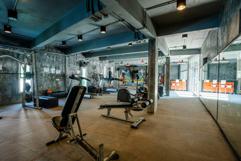 Private gym and fitness area at Villa Q1, Replay Residence Bangrak Koh Samui