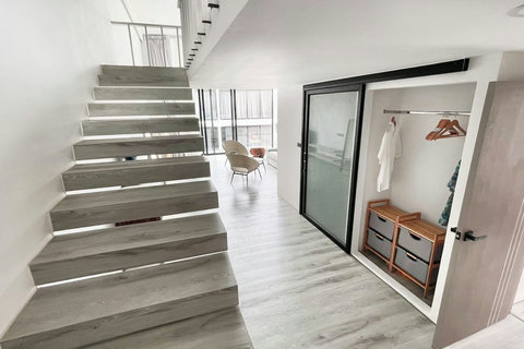 Modern staircase and architectural design at Villa Q1, Bangrak Koh Samui
