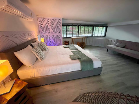 Multi-room views with warm lighting at Villa Q1, Koh Samui luxury villa