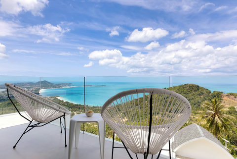 Private Balcony with Hanging Swing and Sea Views - Villa Love Koh Samui