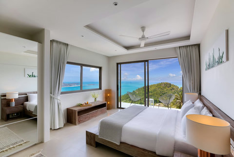 Romantic Canopy Bedroom with Ocean Views - Villa Love Koh Samui Thailand
