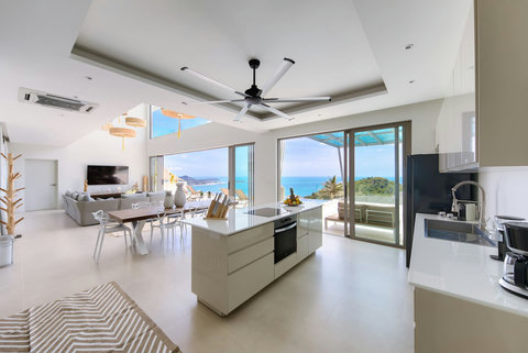 Contemporary Glass-Walled Villa at Sunset - Villa Love Koh Samui Luxury Rental