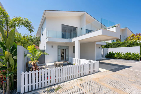 Welcome to your light-filled modern villa set among lush tropical gardens. Contemporary design meets island living.
