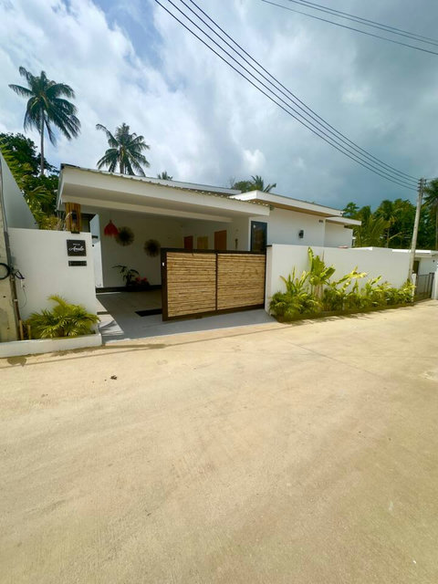 Secure private gated entrance at Villa Amala 3BR pool villa Mae Nam Koh Samui.