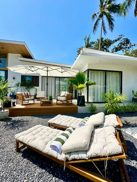Outdoor lounger detail at Villa Amala 3BR pool villa Mae Nam Koh Samui.