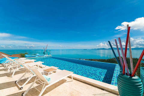 Another stunning angle of the private pool area, showing off the crystalline water and pristine tropical surroundings