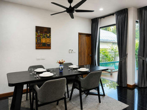 Enjoy meals together at the dining table, whether you cook in or order in from local restaurants.