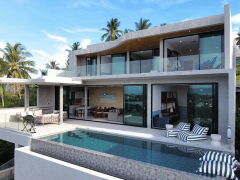 Modern tropical villa designed for a relaxing and private Koh Samui getaway.