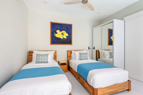 A practical twin bedroom perfect if you're travelling with a friend or family member.