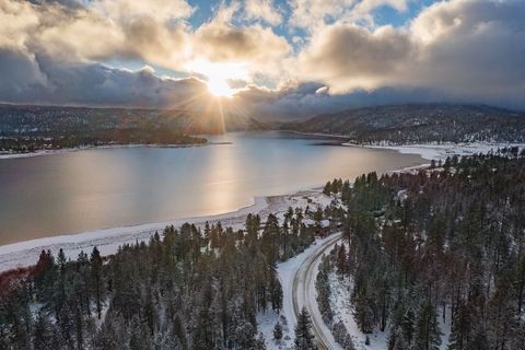 Big Bear Lake during the winter 2022-2023.