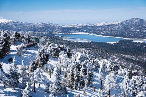 Big Bear Lake during winter 2022-2023.