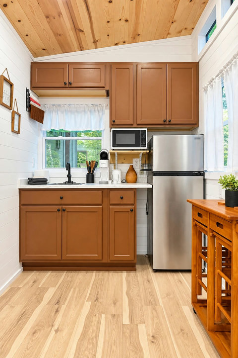 Fully equipped kitchenette — cook in when you'd rather stay close to the hot tub
