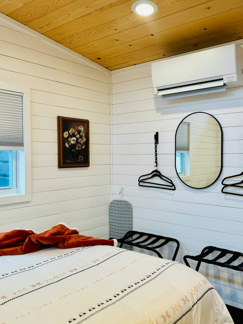 Year-round comfort — mini split AC/heat and everything you need for a perfect night's sleep