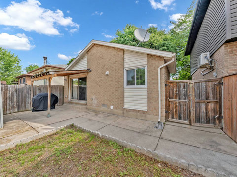 Back yard with grill