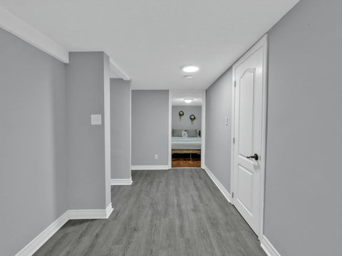 Basement bedroom entrance