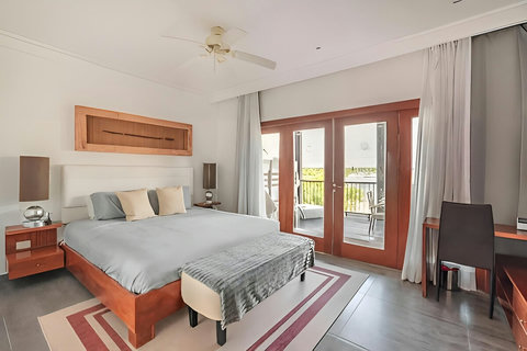 Large Bedroom with King Size Bed and Workspace