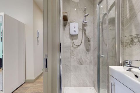 Modern bathroom, Towels, Shower gel, Hair dryer, Conditioner, Shampoo, Soap
