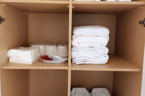 Extra amenities storage are available during guests stay 
