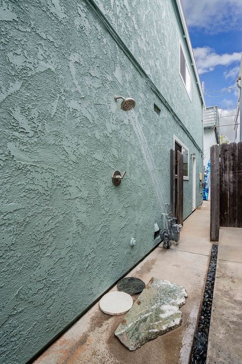 Outdoor hot & cold shower! Rinse that sand and salt water off. 