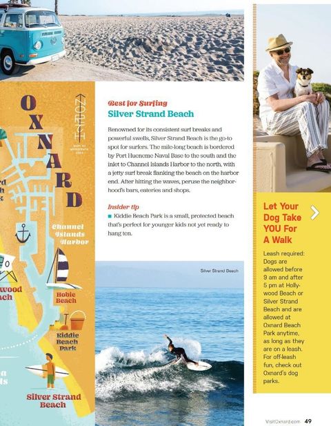 Silver Strand Beach featured in Visit Oxnard Magazine.  