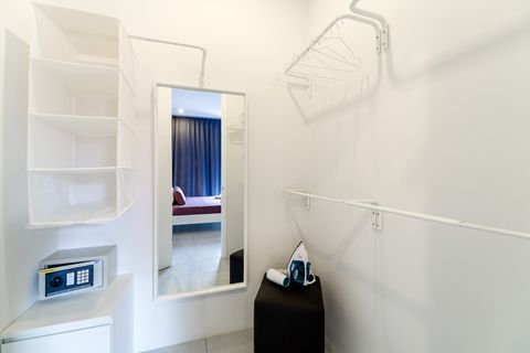 There are dressing rooms in master and second bedroom.