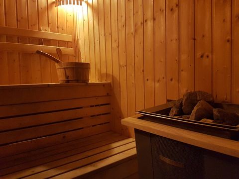 Sauna and steam room are available also.