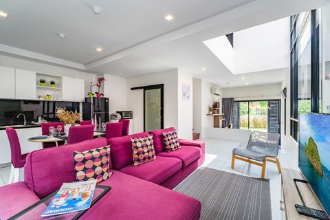 Spacious living room and open kitchen.