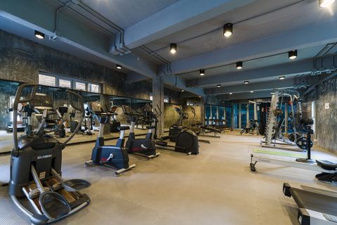 Large well equipped gym is nearby to the house.