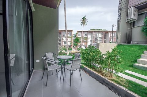 Living room with patio. 