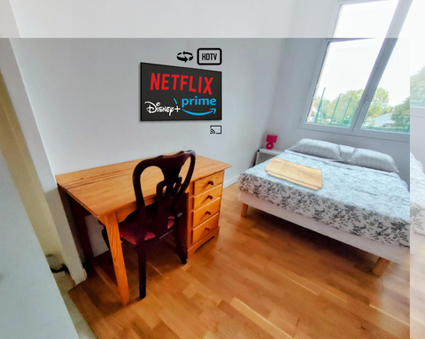 Private Office-Bedroom: Desk, TV, Amenities, Guide