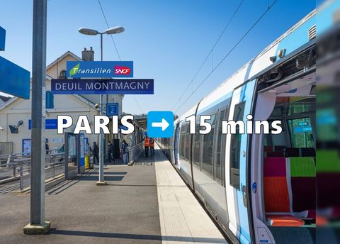 Gare de train locale "Deuil Montmagny" directe à Paris (Gare du Nord) en seulement 15 minutes avec la ligne H.