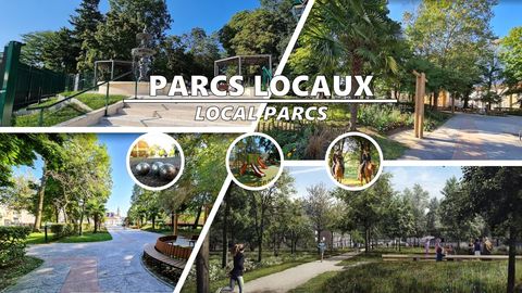Des parcs locaux à proximité pour le repos, un picnic ou bien du jogging dont :

Le parc régional (Butte Pinson) situé à seulement 6 minutes à pied

Le parc de la Mairie locale situé à 3 mins à pied
avec un vue sur ville en arrière-plan