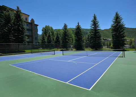 Two private tennis courts.