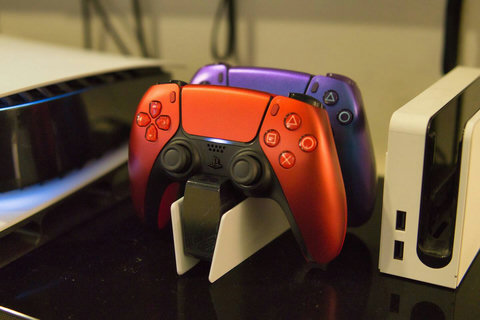 PS5 with dozens of games installed.