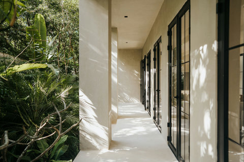Serene walkway with expansive verdant views