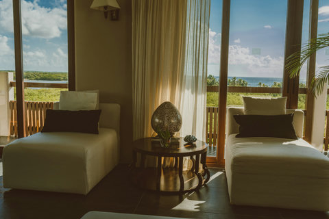 Ocean-view seating nook for lazy afternoons