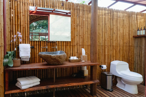 Bathroom  2 - 🌿 Embrace tranquility in this stunning bamboo oasis! With natural light pouring in and nature at your doorstep, immerse yourself in peace and luxury. 🌟 Book your serene escape today! #EcoLuxury #CloseToNature