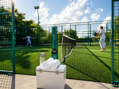 Later, the sun lifts higher and the afternoon opens into movement, bright courts, cool towels, and play that feels effortless.