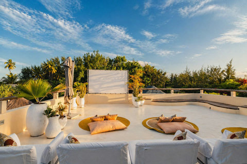 Open Air Cinema Enjoy movie nights under the stars on our rooftop cinema with comfortable seating.