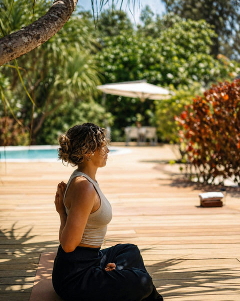 Yoga Sessions Join our peaceful yoga sessions on the beach or by the pool with views of the Indian Ocean.