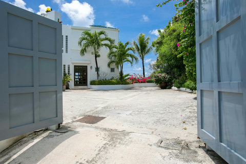Private gated entrance inside gated (and guarded) community Shore Pointe. This property is the last property in the community and is the only property that offers full privacy.